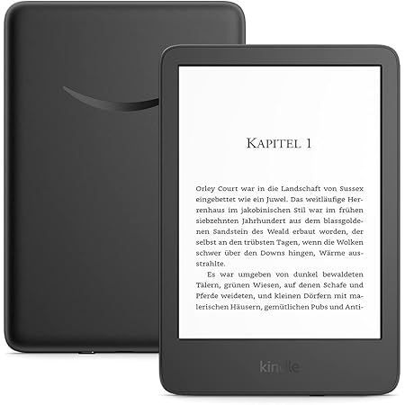 Kindle (2022) – Der bisher leichteste und kompakteste Kindle, jetzt mit hochauflösendem 6-Zoll-Display mit 300 ppi und doppelter Speicherkapazität | Mit Werbung | Schwarz